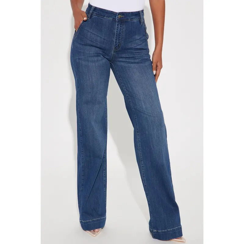 Women's Tall Margot Stretch Trouser Denim Jeans Dark Wash