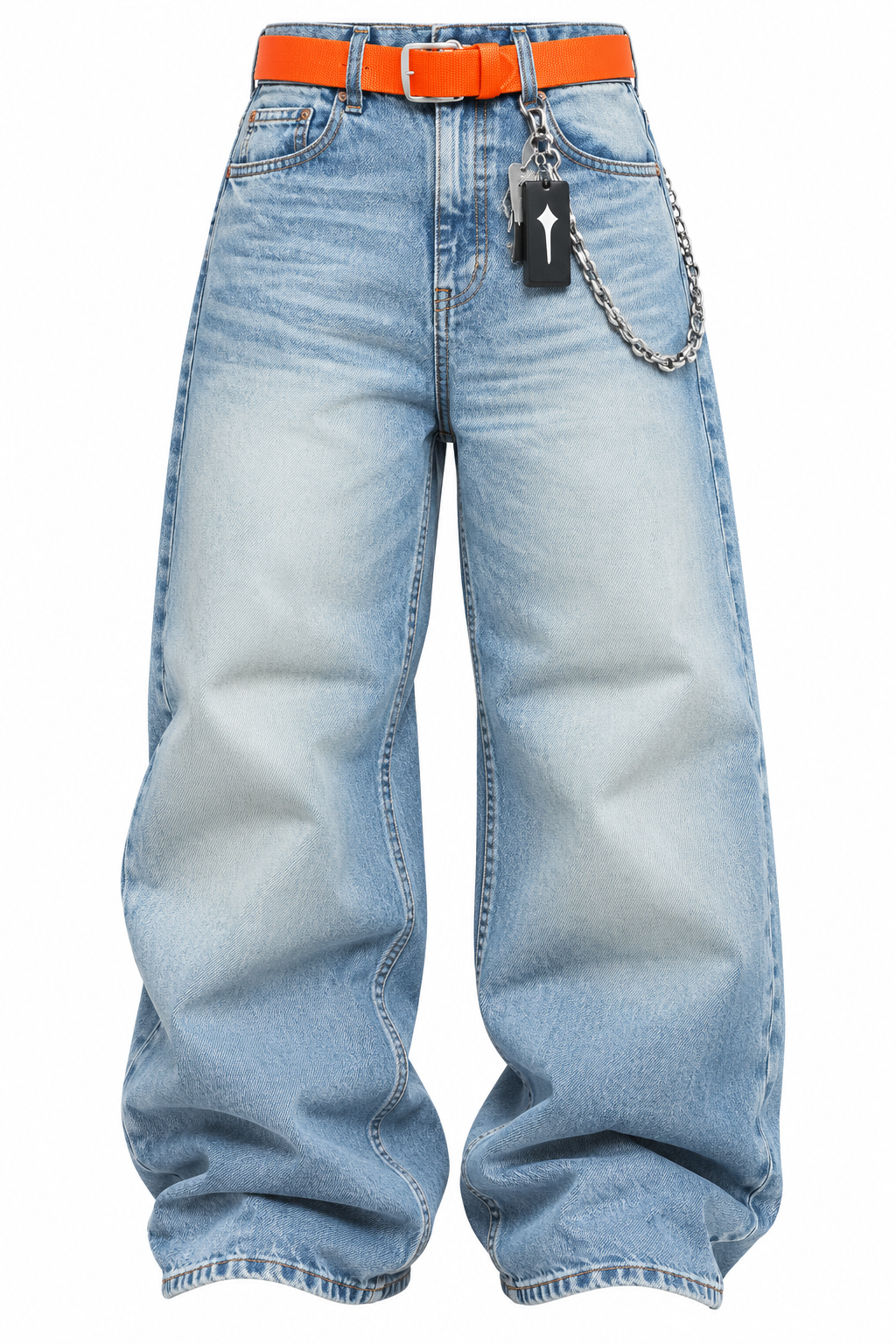 Flation Men’s Vintage Light Blue Loose Jeans | Flation Streetwear