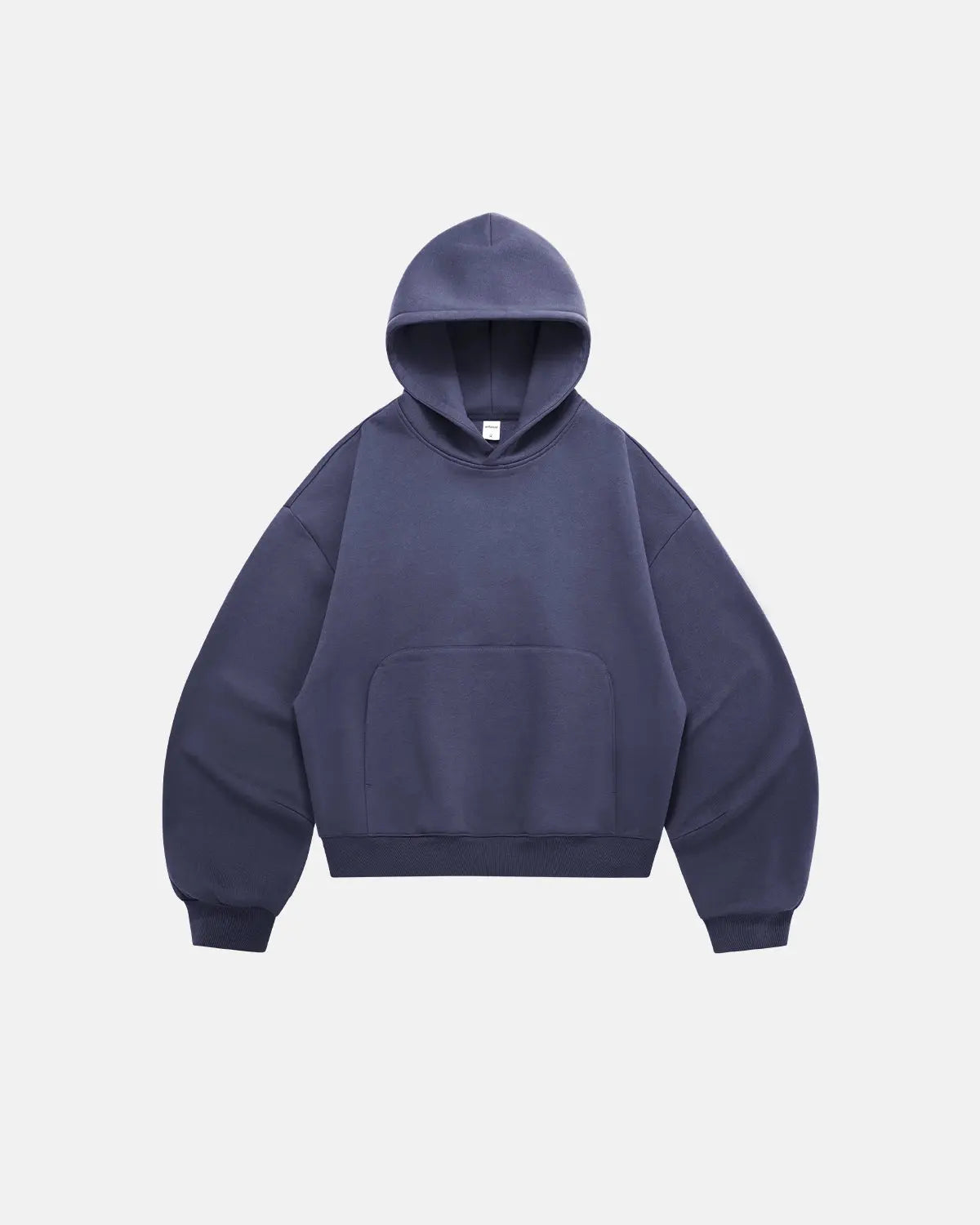 Blank comfy boxy fit hoodie from INFLATION streetwear, featuring a plain design and relaxed fit in soft fabric.