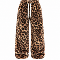 Flation Unisex Leopard Print Fleece Pants | Flation Streetwear