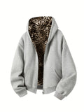 Flation Flation Streetwear Zip-Up Leopard jacket featuring a bold leopard print and casual fit, stylish and trendy outerwear for street fashion.