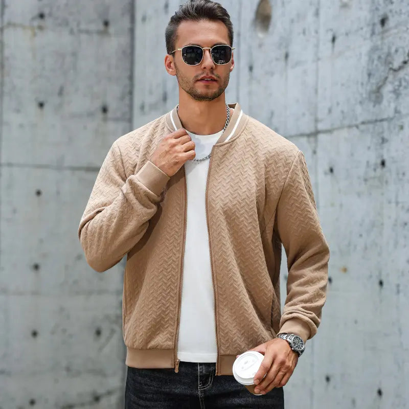 Men's Casual Varsity Bomber Coat