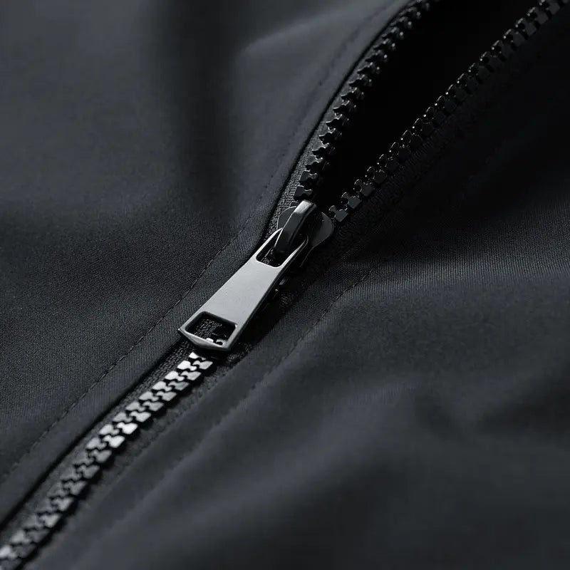 Men's Vintage Plain Long Sleeve Baseball Bomber Jacket