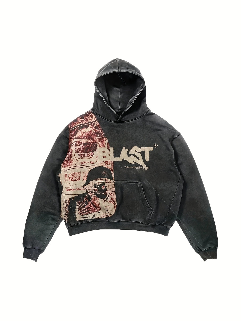 Unisex Y2K Gothic Harajuku Casual Skull Print Hoodie