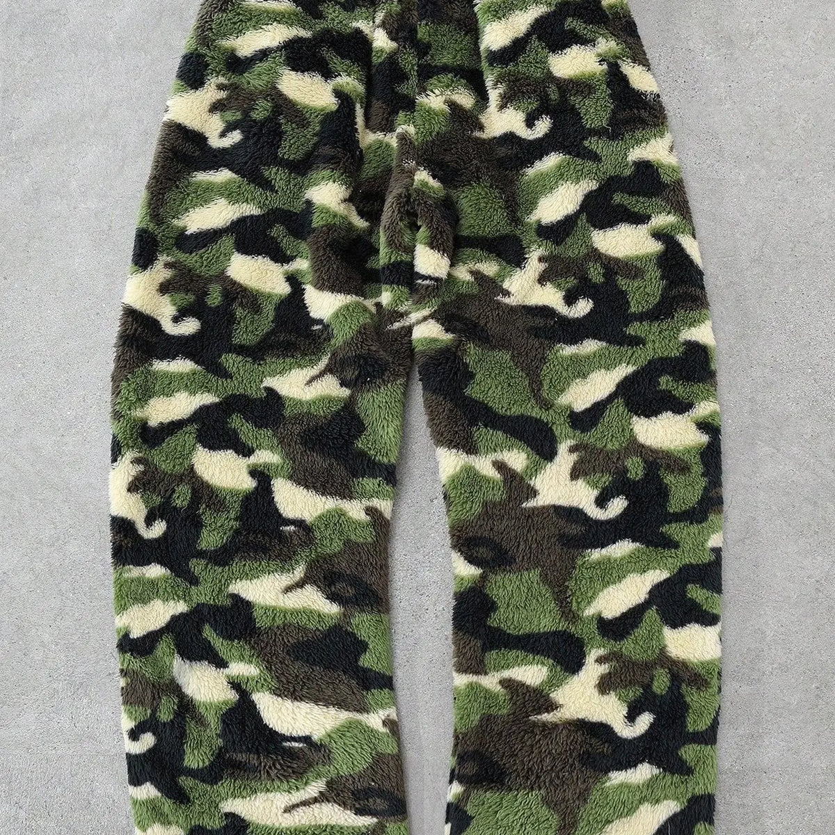 Unisex Leopard Print Fleece Casual Pants
