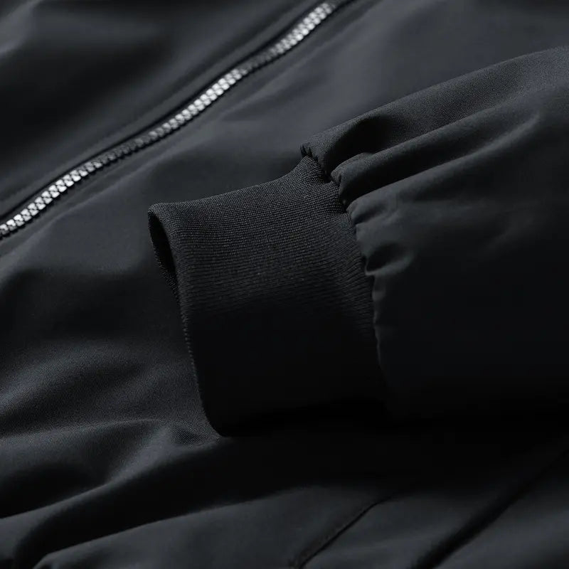 Men's Vintage Plain Long Sleeve Baseball Bomber Jacket