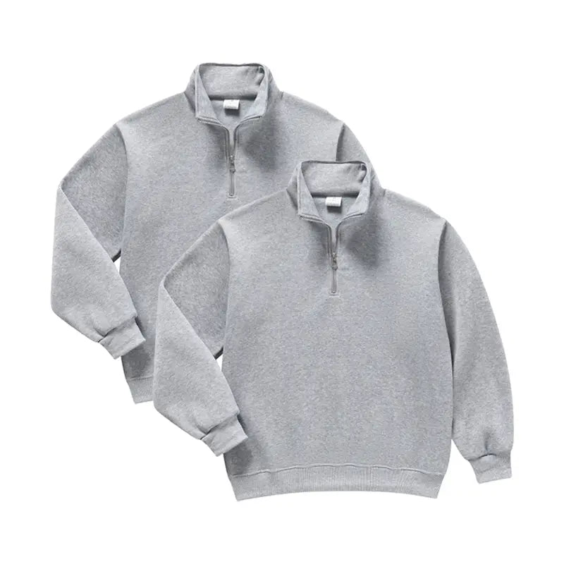 Men's Minimalist Half Zip Drop Shoulder Regular Fit Hoodie