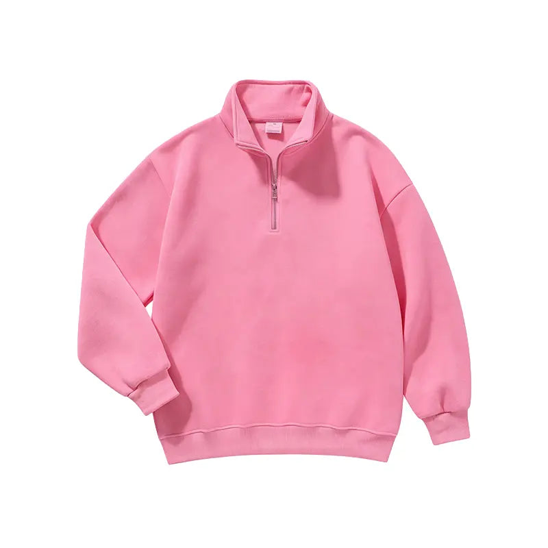 Men's Minimalist Half Zip Drop Shoulder Regular Fit Hoodie