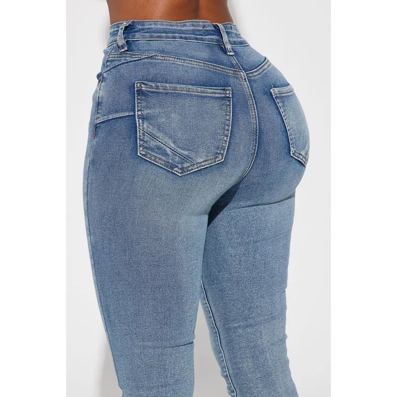 Women's Gemma Sculpting Stretch Flare Denim Jeans Vintage Wash