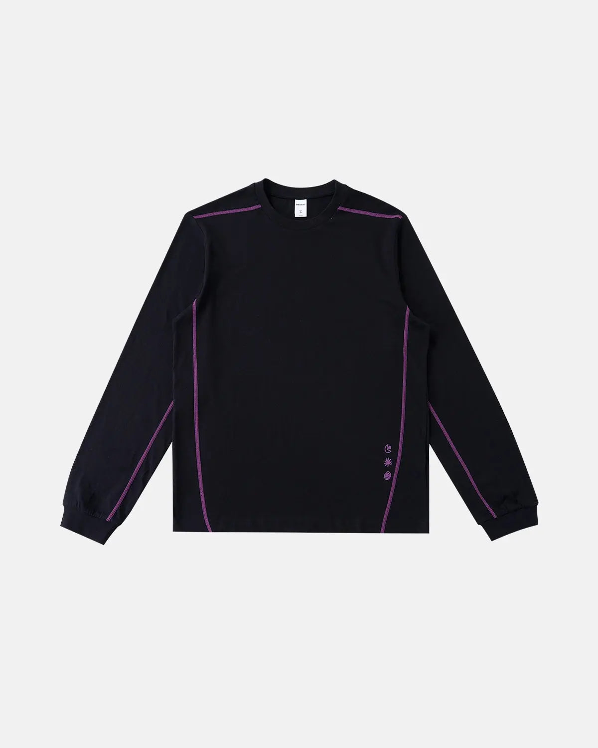 Orange Flation streetwear breathable activewear long sleeve tee, fitted design, lightweight fabric, ideal for active lifestyles.