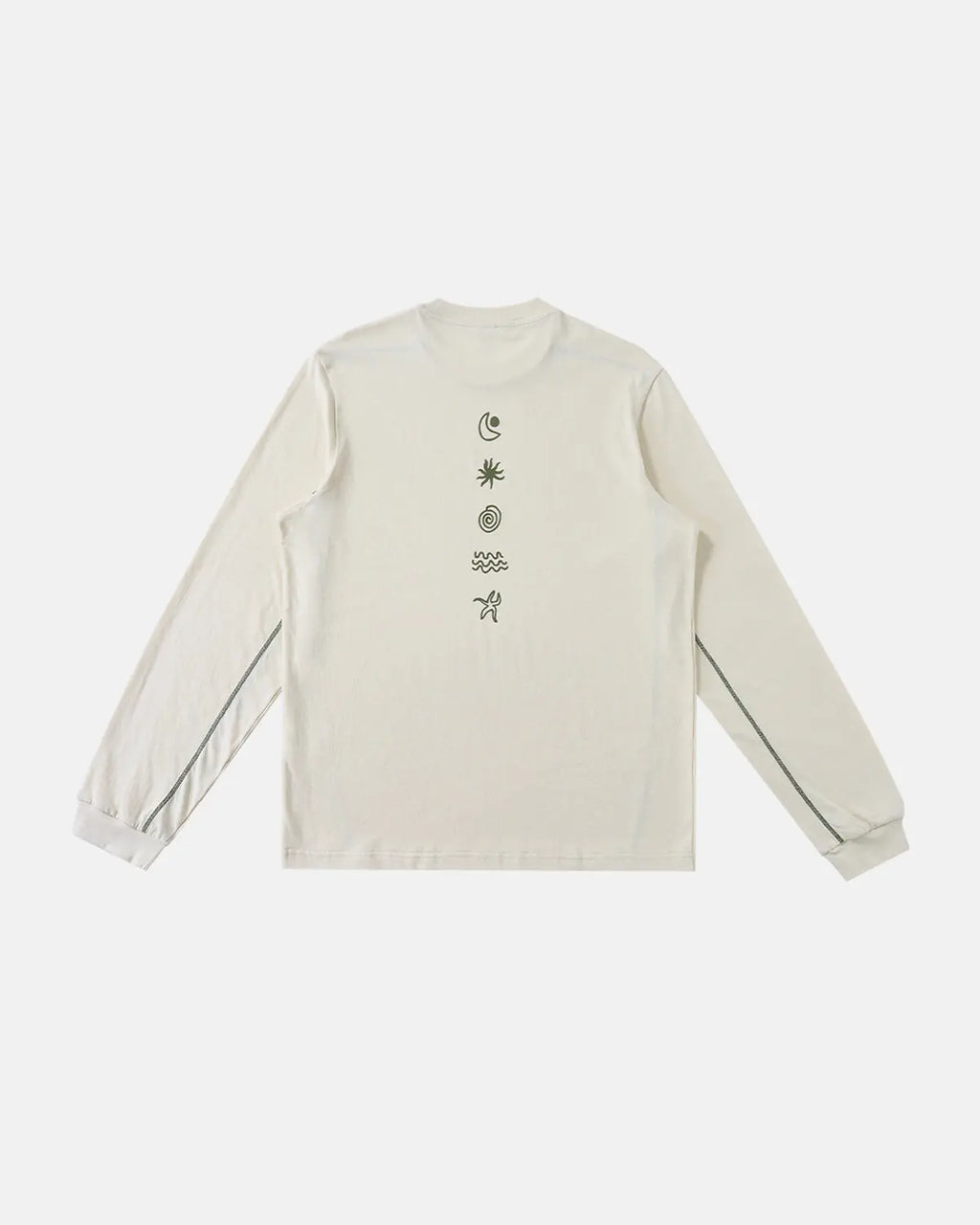 Apricot Flation breathable activewear long sleeve tee, lightweight and comfortable for streetwear and athletic activities.