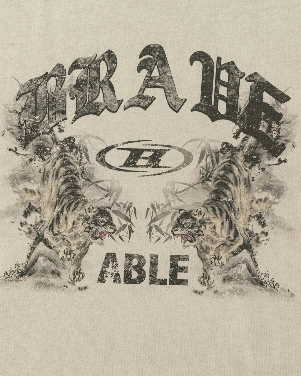 Apricot-colored Flation vintage oversized graphic washed T-shirt featuring bold streetwear design and relaxed fit.