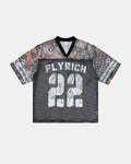 Flation Camo Mesh Digital Print Jersey Tee featuring camo pattern and breathable mesh fabric, streetwear style.