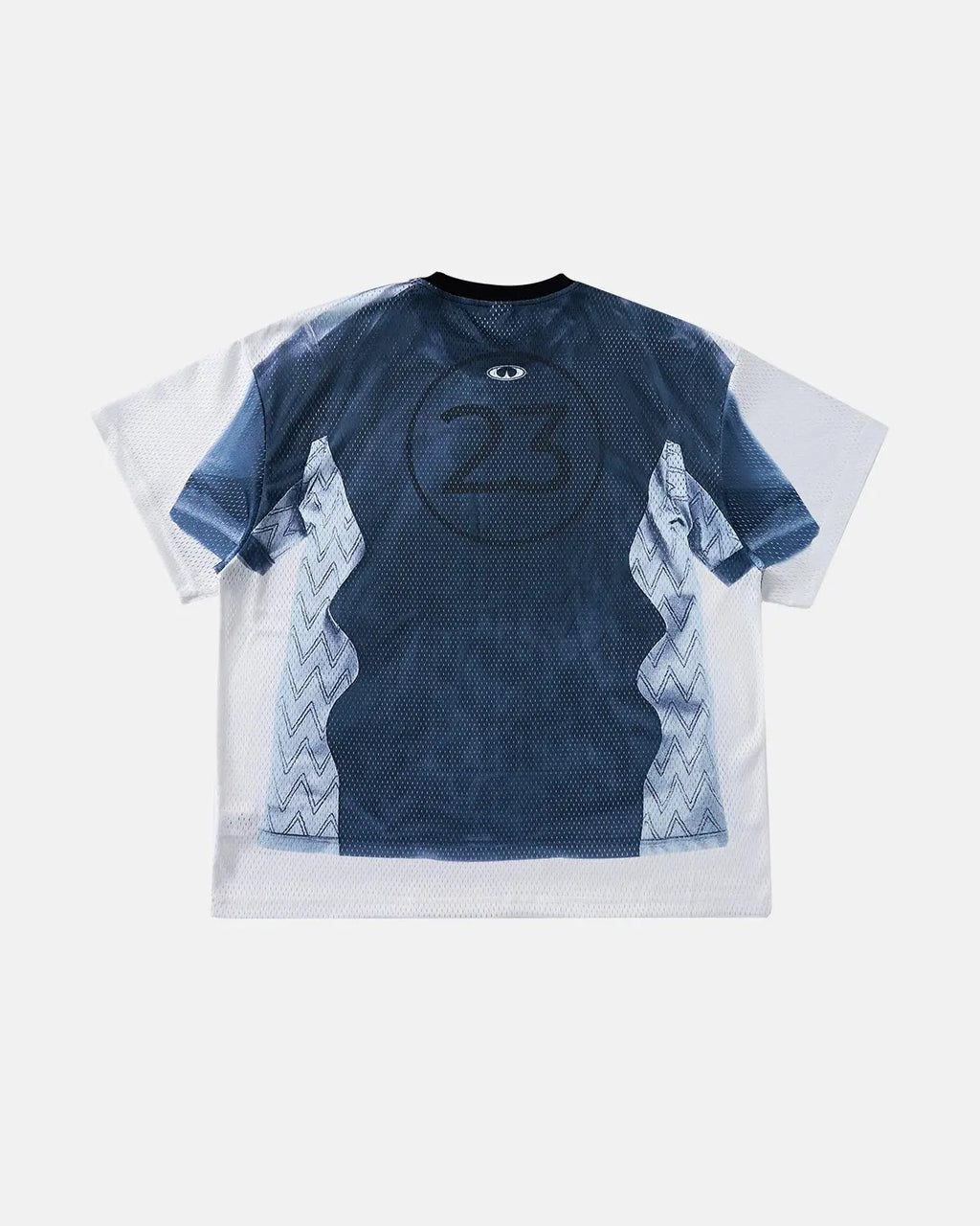 Digital printing mesh jersey T-shirt by Flation Streetwear, featuring lightweight, breathable fabric and vibrant graphic design.