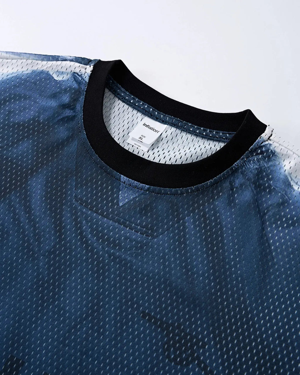 Digital printing mesh jersey T-shirt by Flation Streetwear, featuring lightweight fabric and vibrant graphic design.