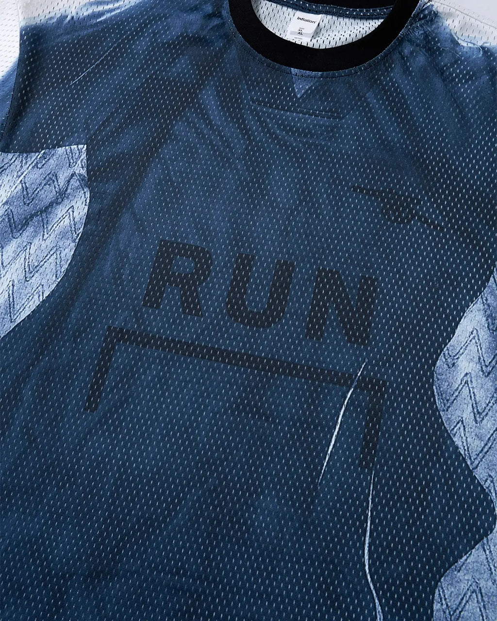 Digital printing mesh jersey T-shirt by Flation Streetwear featuring a lightweight, breathable design with vibrant graphics.