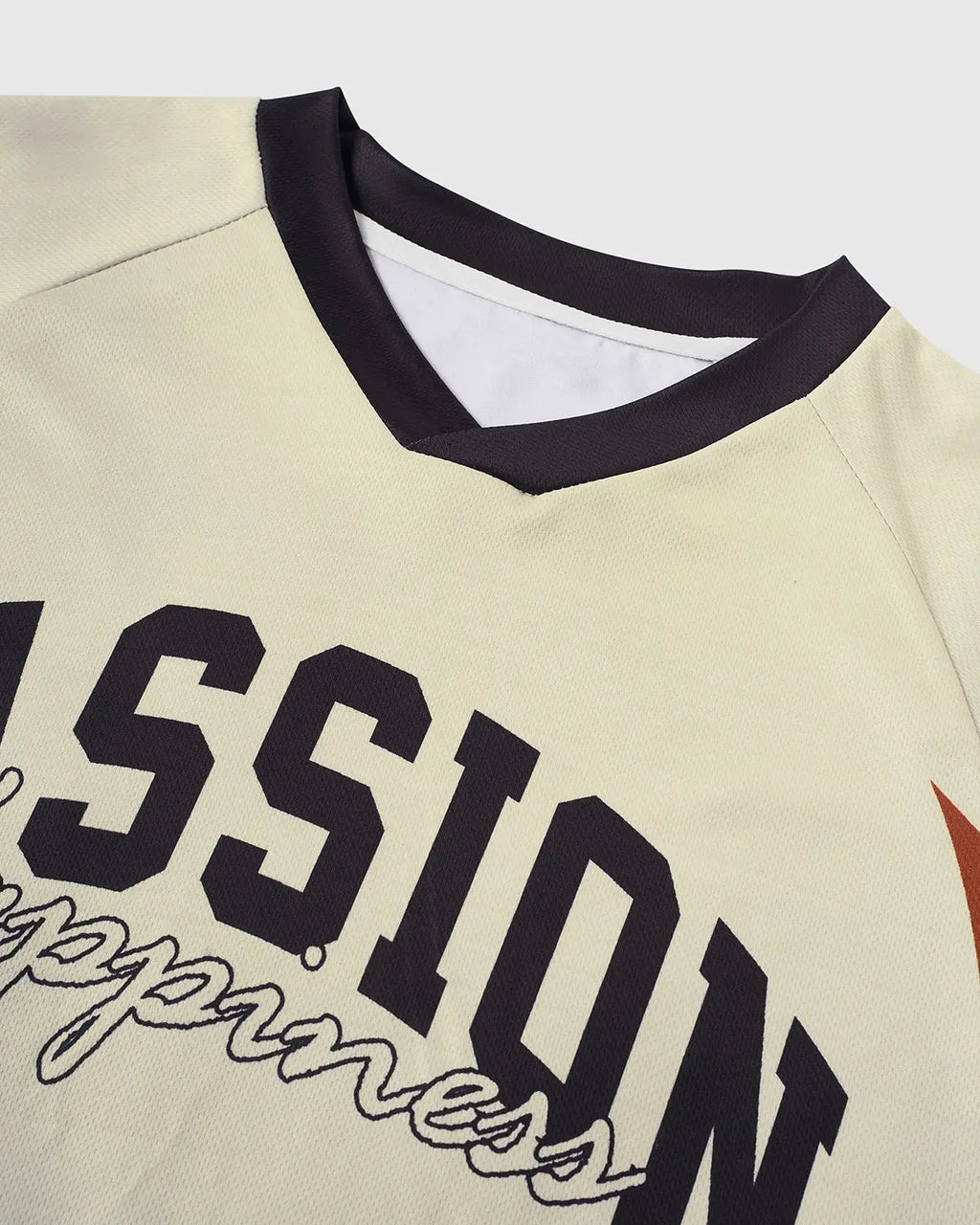 Retro oversized jersey by Flation Streetwear featuring bold graphics and relaxed fit, shown in a front view image.