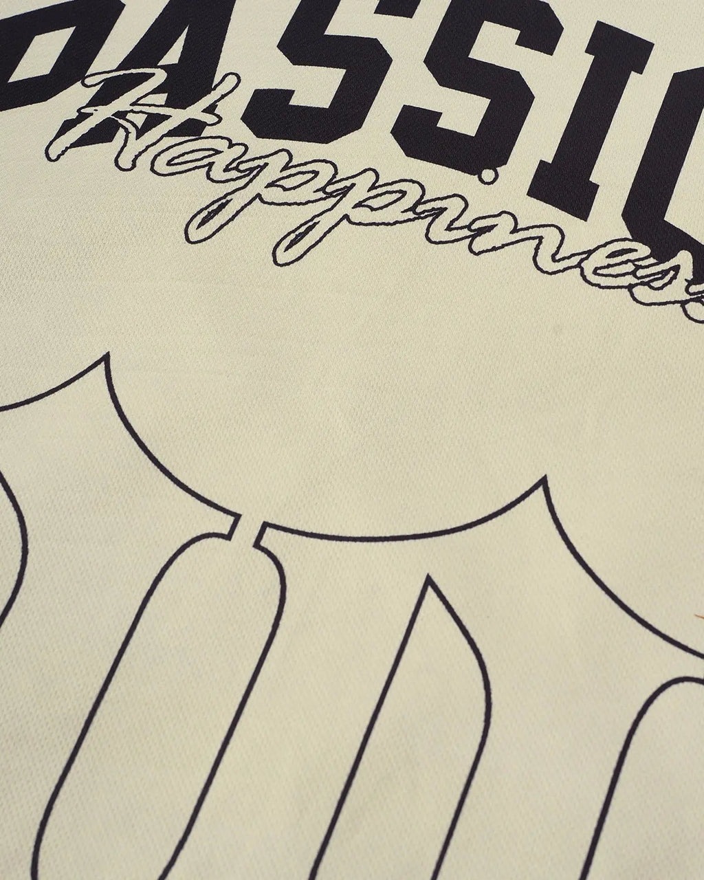 Retro oversized jersey by Flation Streetwear featuring bold graphics and a relaxed fit, displayed on a hanger.