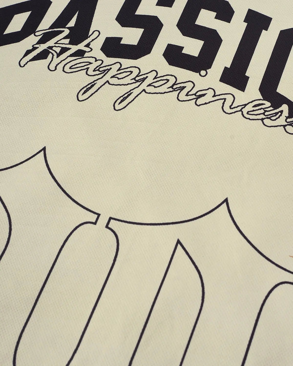 Retro oversized jersey by Flation Streetwear featuring bold graphics and a relaxed fit, displayed on a hanger.