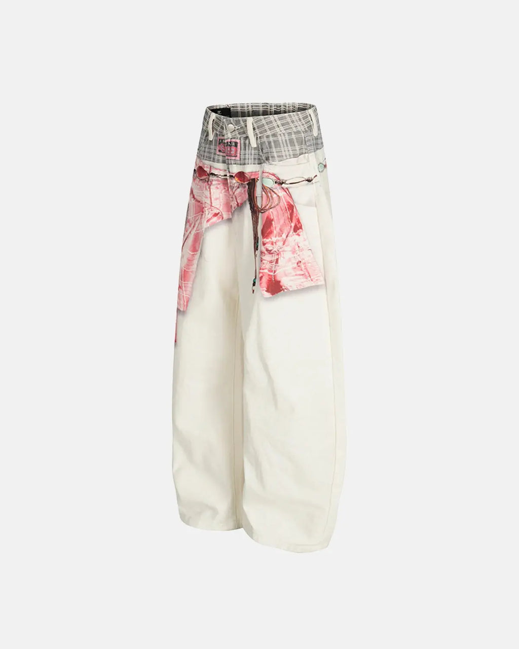 Digital printing baggy jeans by Flation Streetwear featuring bold graphic designs and relaxed fit style.