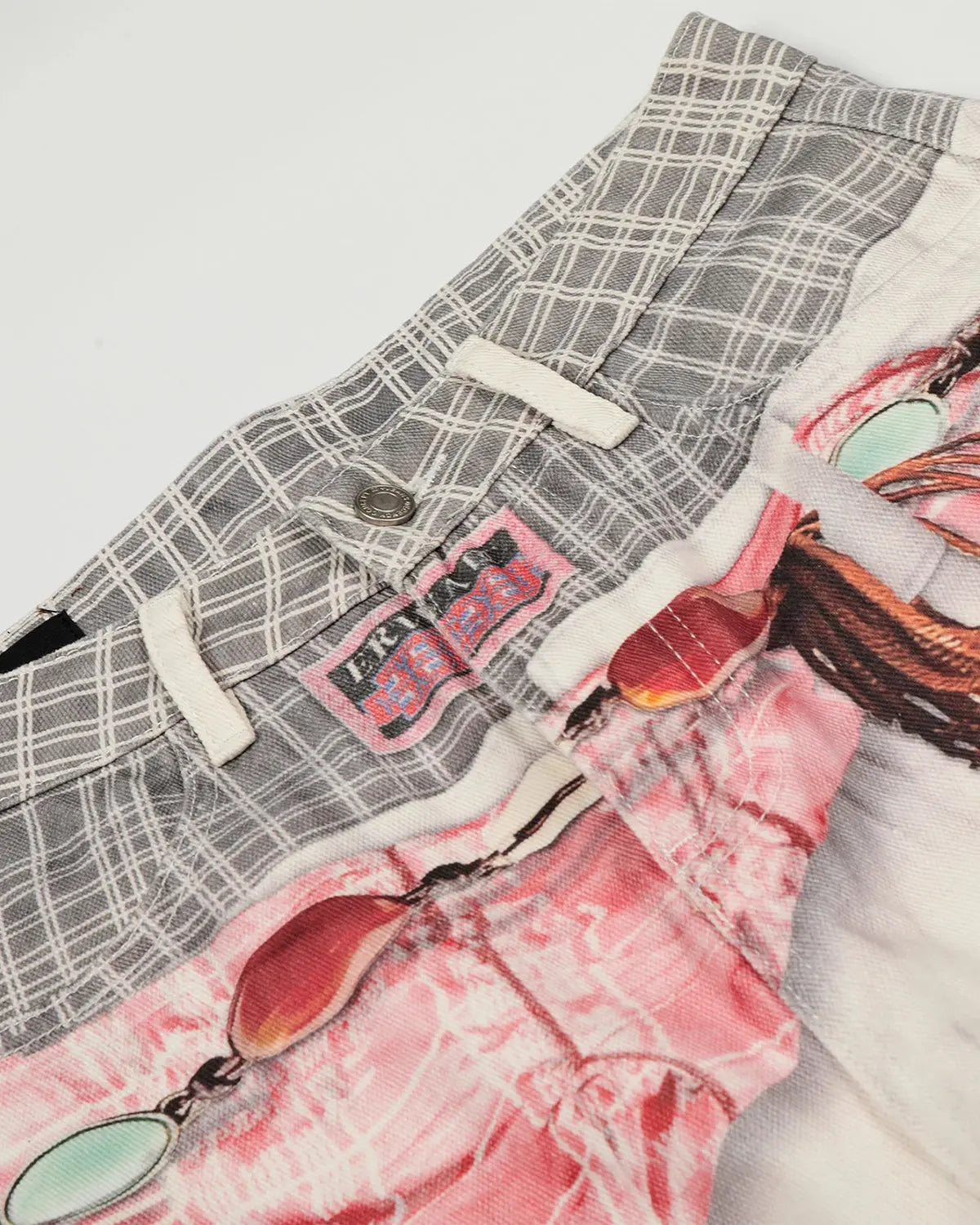 Digital printing baggy jeans by Flation Streetwear featuring bold, colorful designs on relaxed, oversized denim pants.