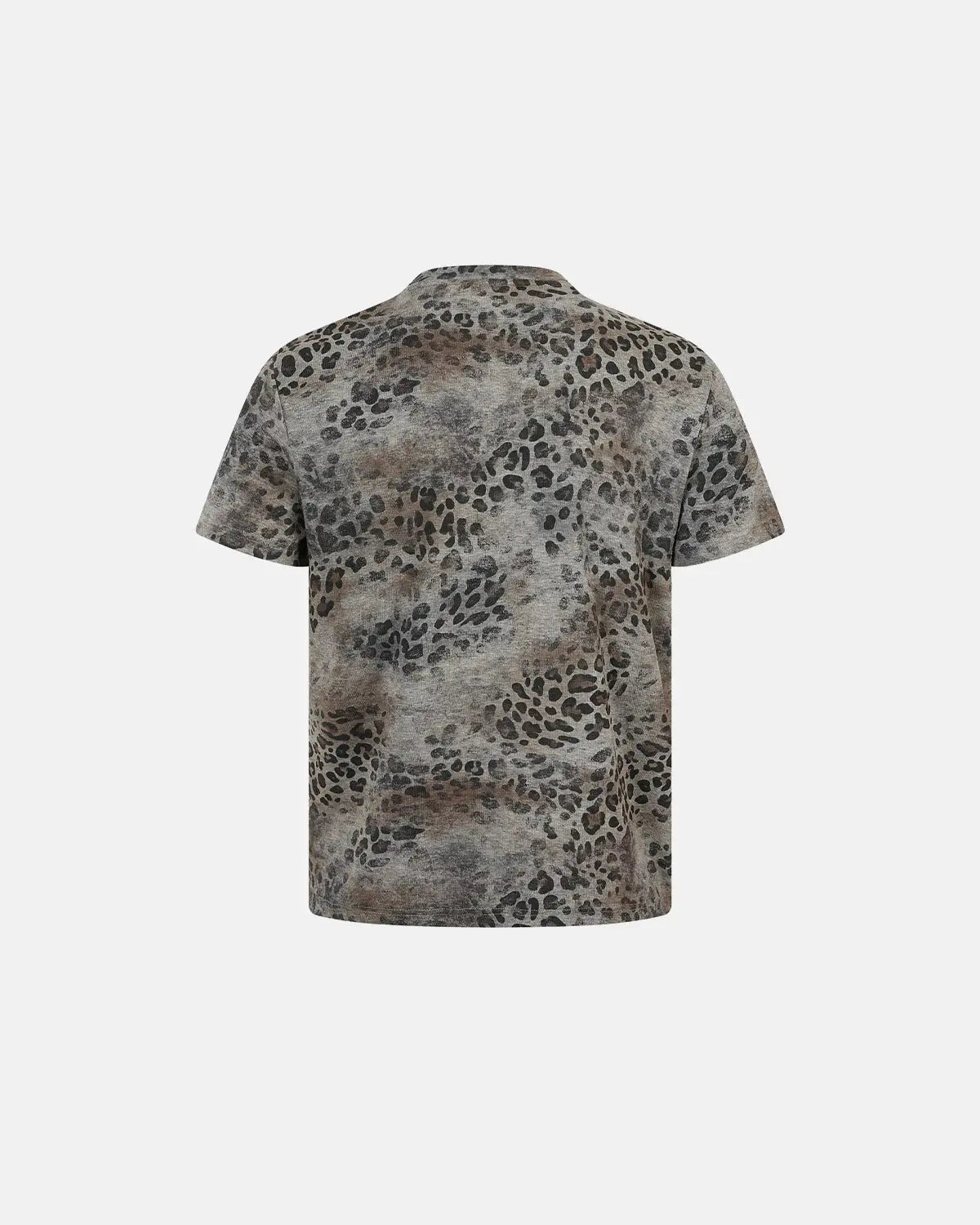 Baby leopard script Henley tee by Flation Streetwear, featuring a stylish leopard print design on soft cotton fabric.