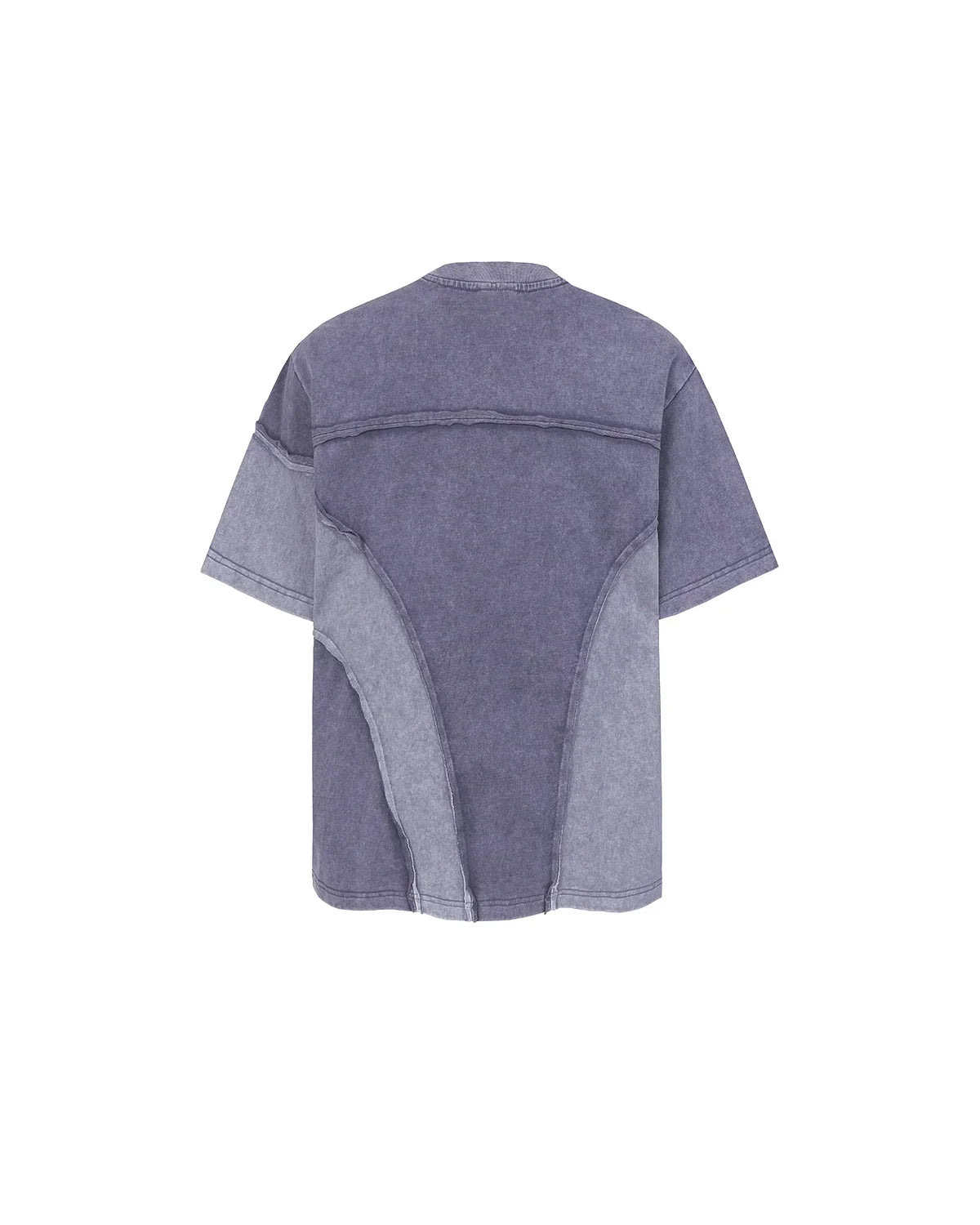 Patchwork washed boxy cropped T-shirt by Flation Streetwear featuring colorful patchwork pattern and relaxed fit.
