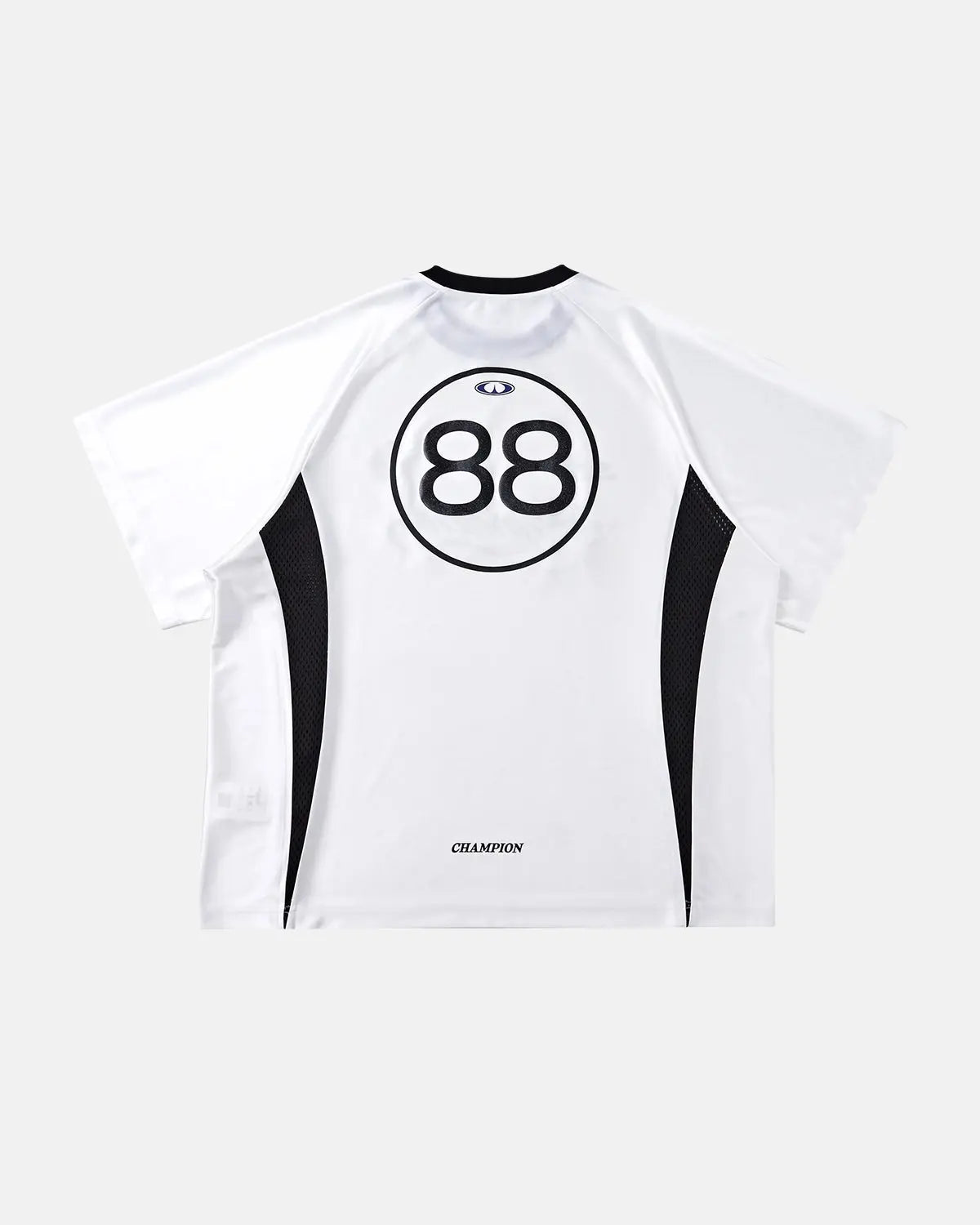 Retro colorblock football jersey by Flation featuring bold color blocks and classic sportswear design.