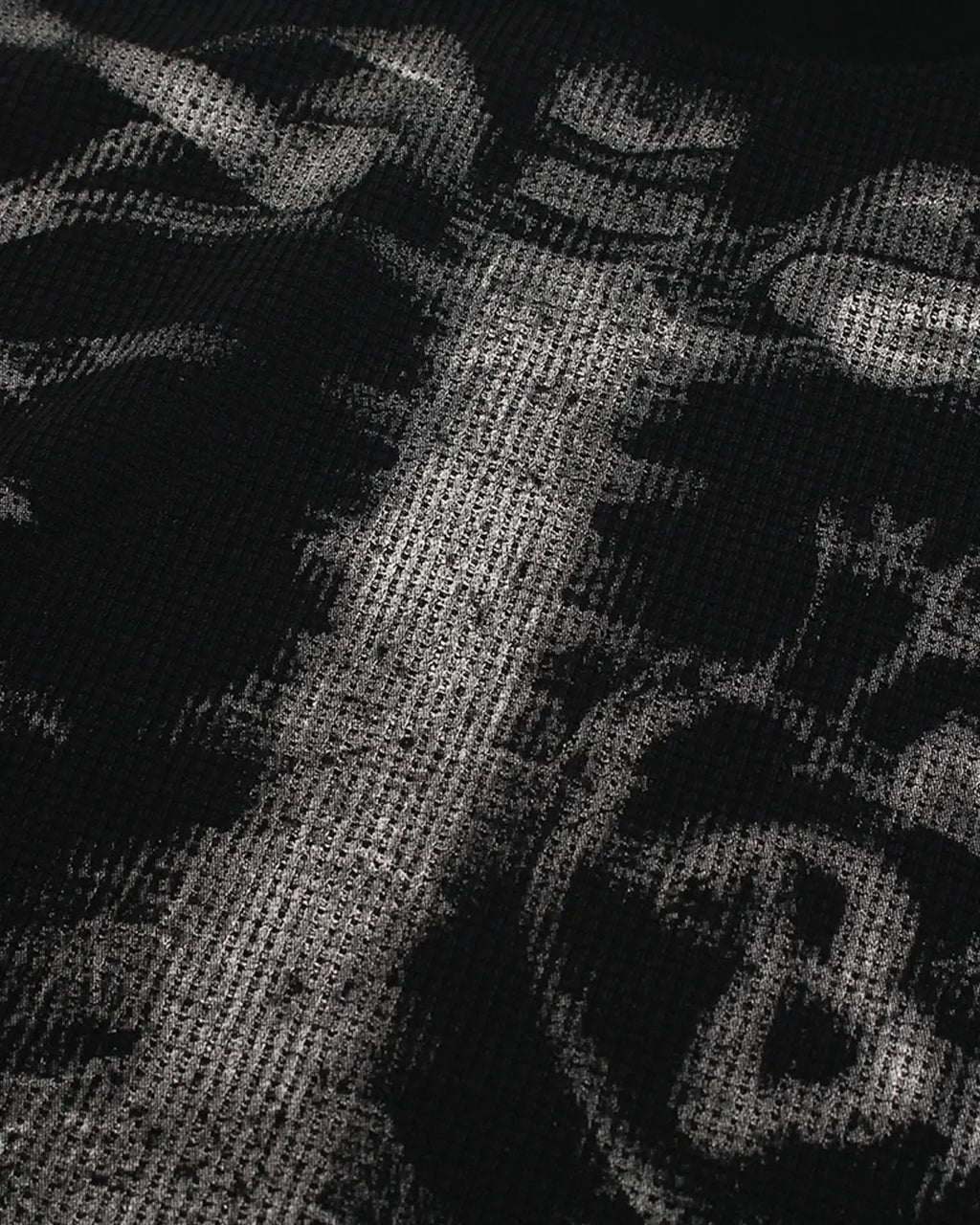 Black Flation Skeleton Graphic Washed Long Sleeve shirt with a skeletal print, streetwear style, casual fit, and comfortable fabric.