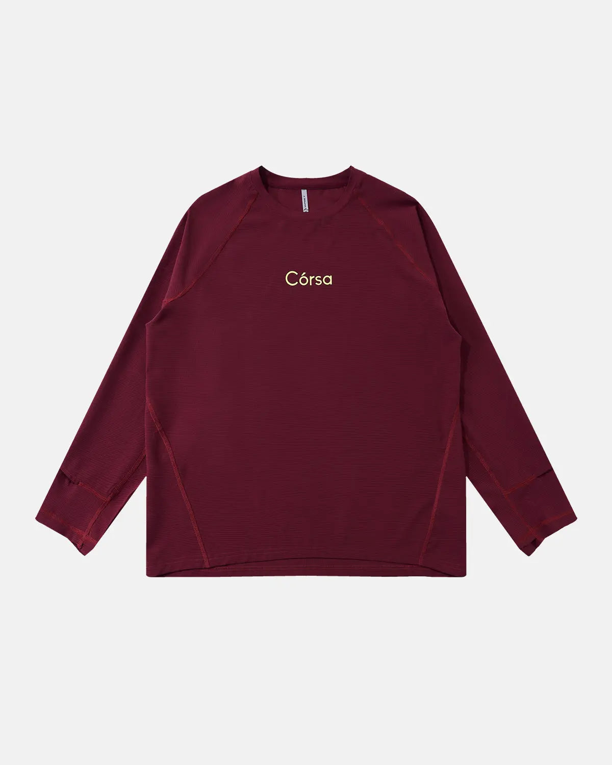 Black Flation AirFlow Córsa breathable long sleeve tee with lightweight fabric and streetwear style, shown on a model.