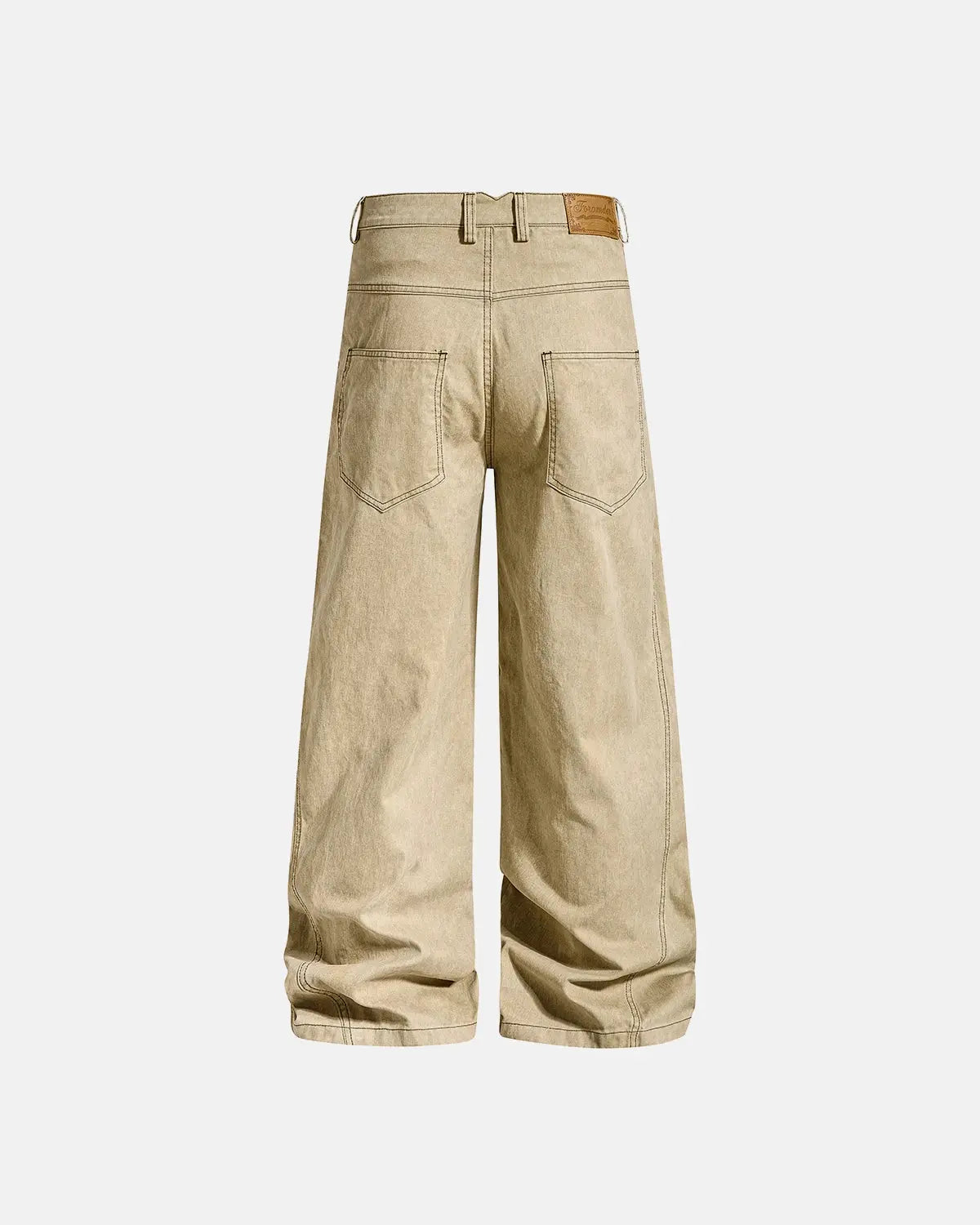 Black braided rope barrel pants by Flation Streetwear with a relaxed fit, featuring a unique braided rope design and casual style.