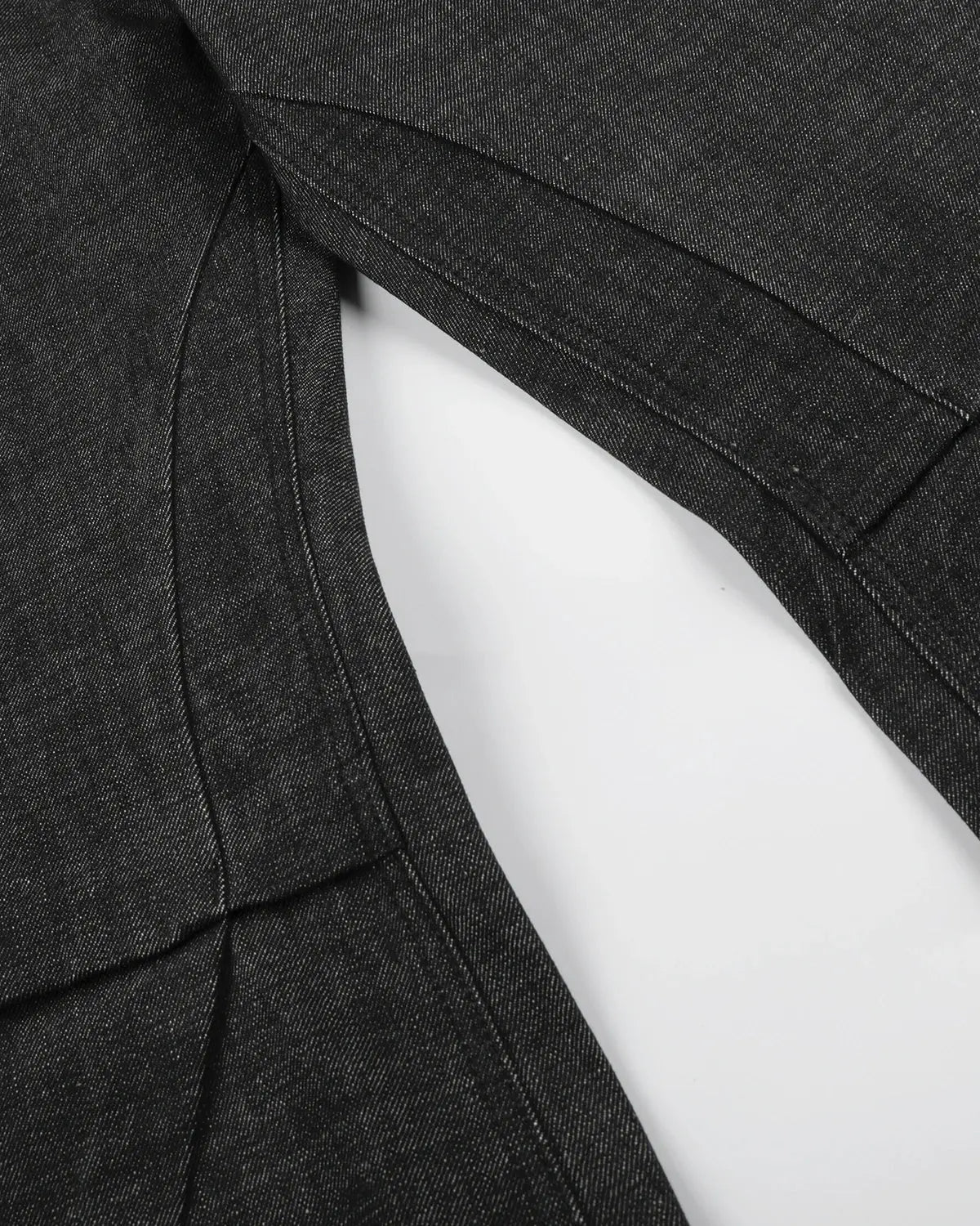Black Flation Button Detail Deconstructed Raw Baggy Jeans with relaxed fit and streetwear style, featuring prominent button accents.