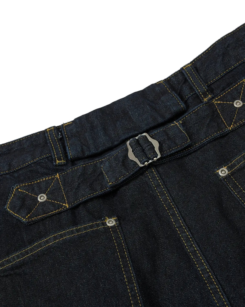 Black Cinch Back Buttons Up Cargo Jorts by Flation Streetwear featuring high waist, cargo pockets, and raw hem detail.