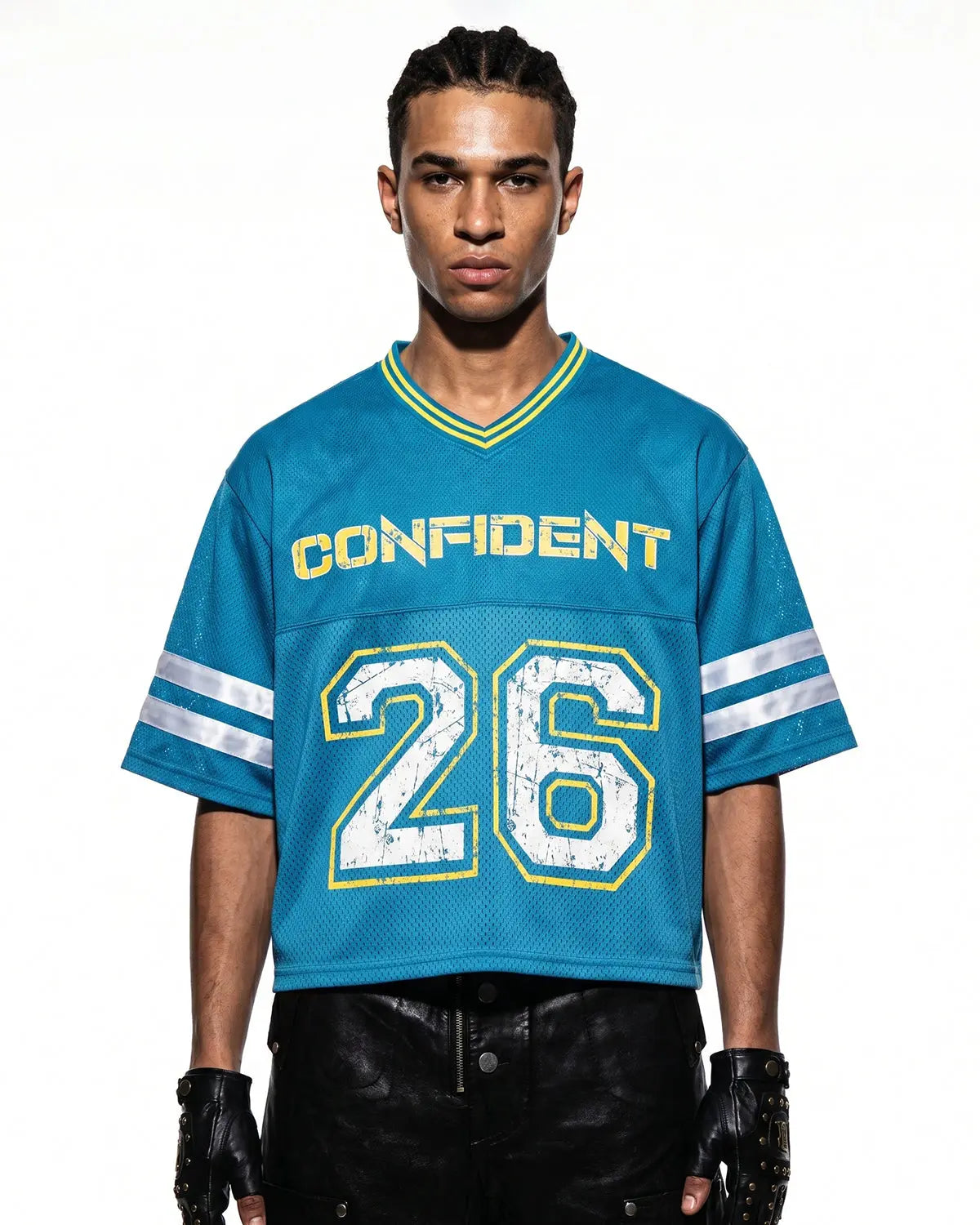 Black vintage number mesh jersey by Flation Streetwear featuring bold number design and breathable mesh fabric.