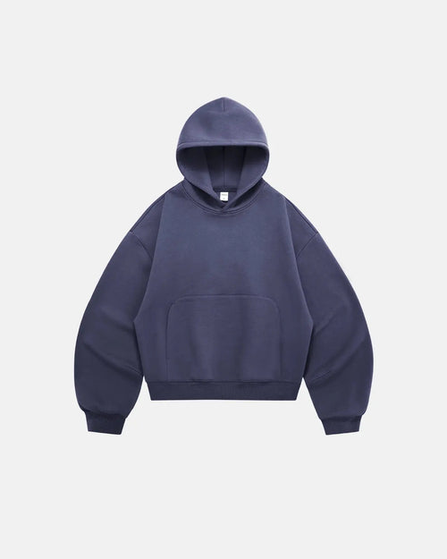 Blank comfy boxy fit hoodie from Inflation Streetwear, featuring a relaxed fit and minimal design in neutral fabric.