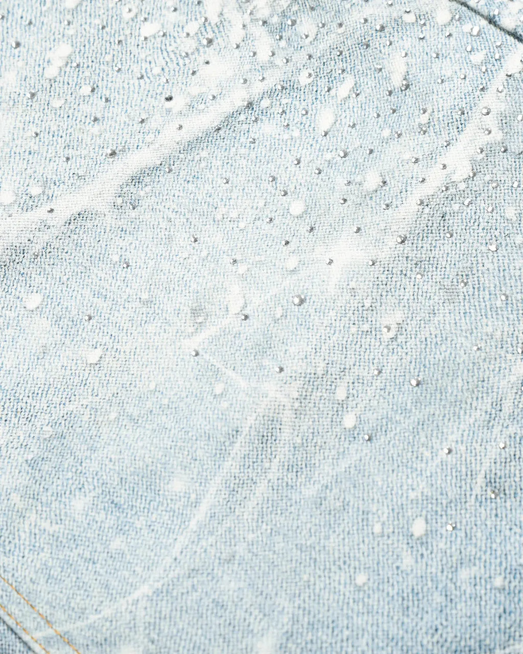 Rhinestone lightning design baggy barrel jeans by INFLATION featuring streetwear style and trendy relaxed fit.