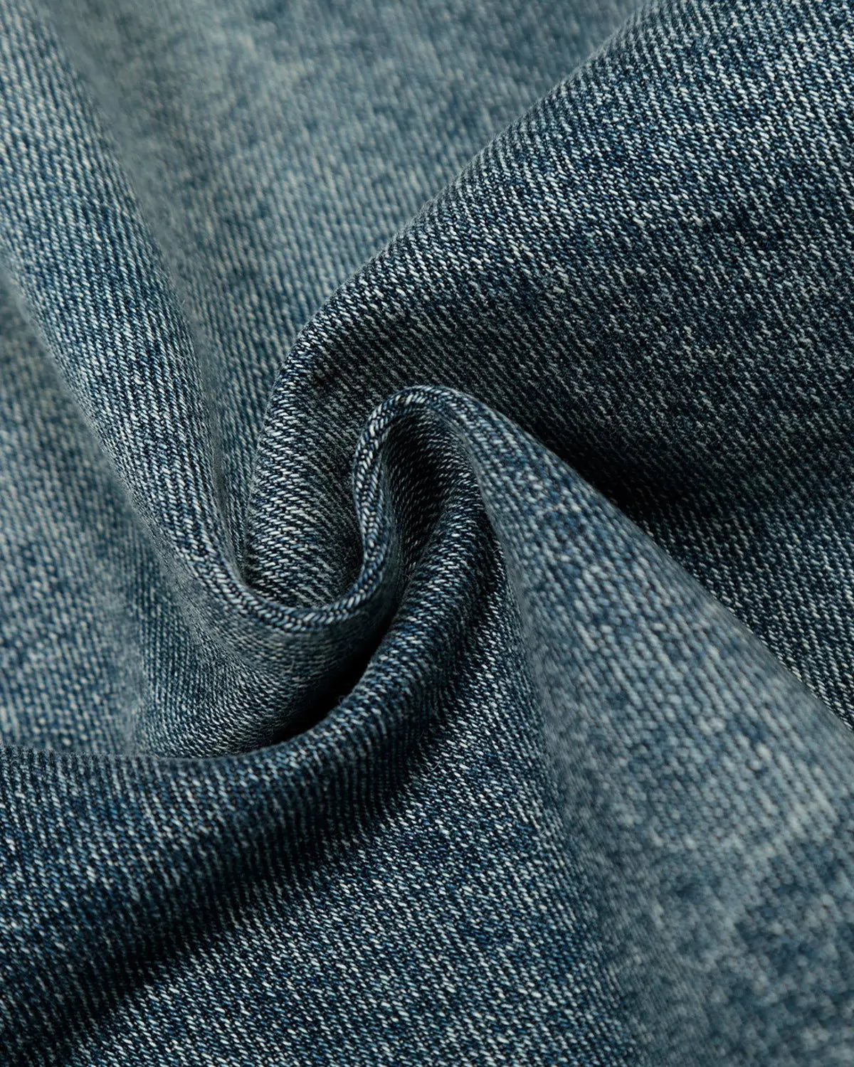 Blue Whisker Acid Washed Barrel Jeans by Flation Streetwear, showcasing relaxed fit and distressed detailing.