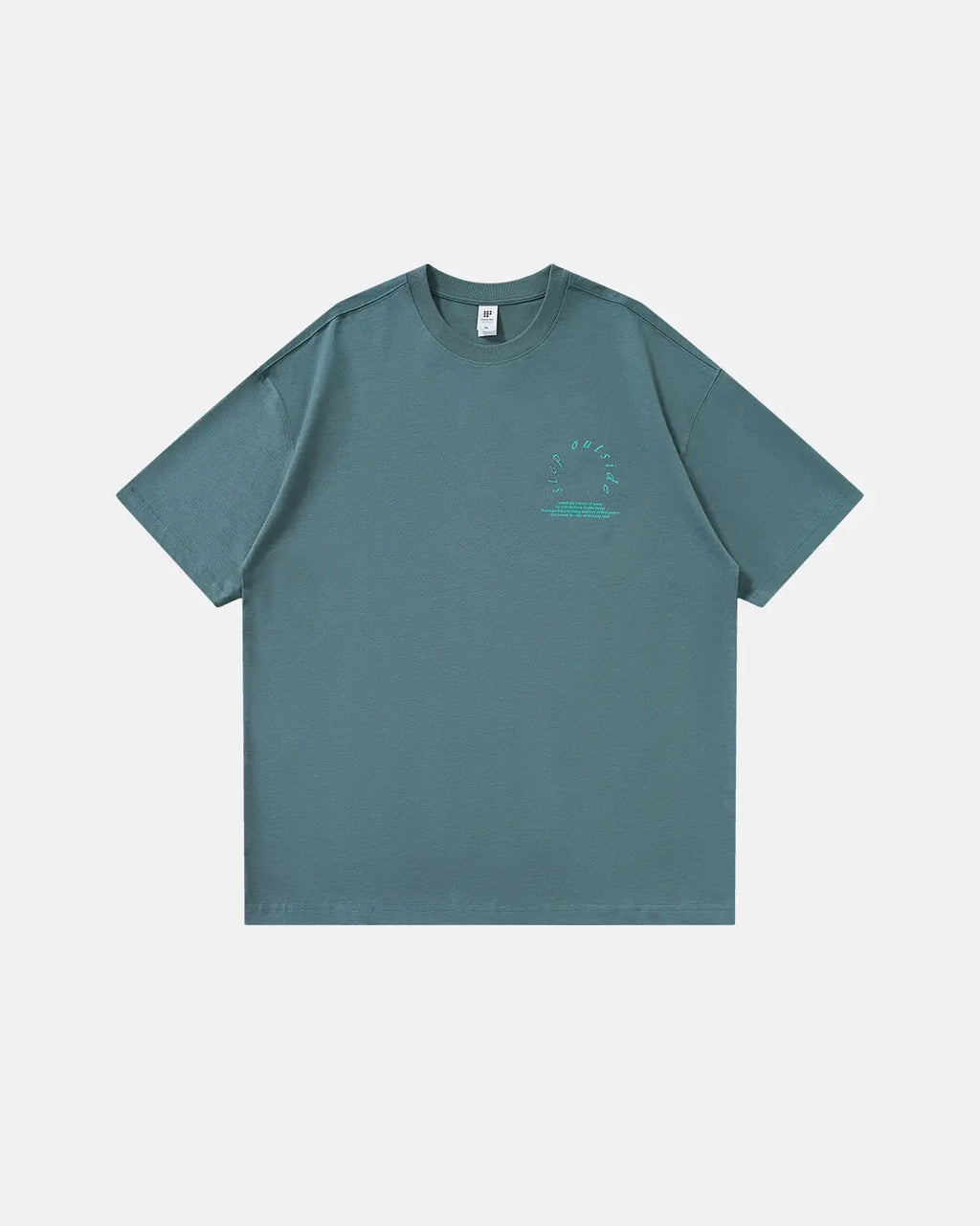 Brown Flation streetwear cotton T-shirt featuring a camping graphic design, perfect for casual outdoor-inspired style.