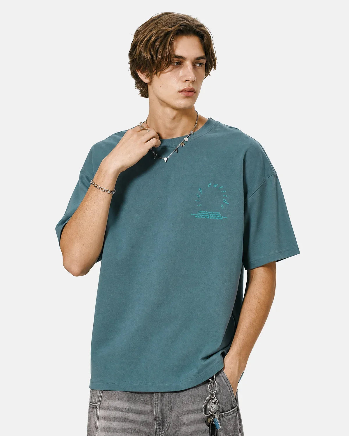 Brown Flation streetwear camping graphic cotton tee with nature-inspired design, casual and comfortable for outdoor adventures.