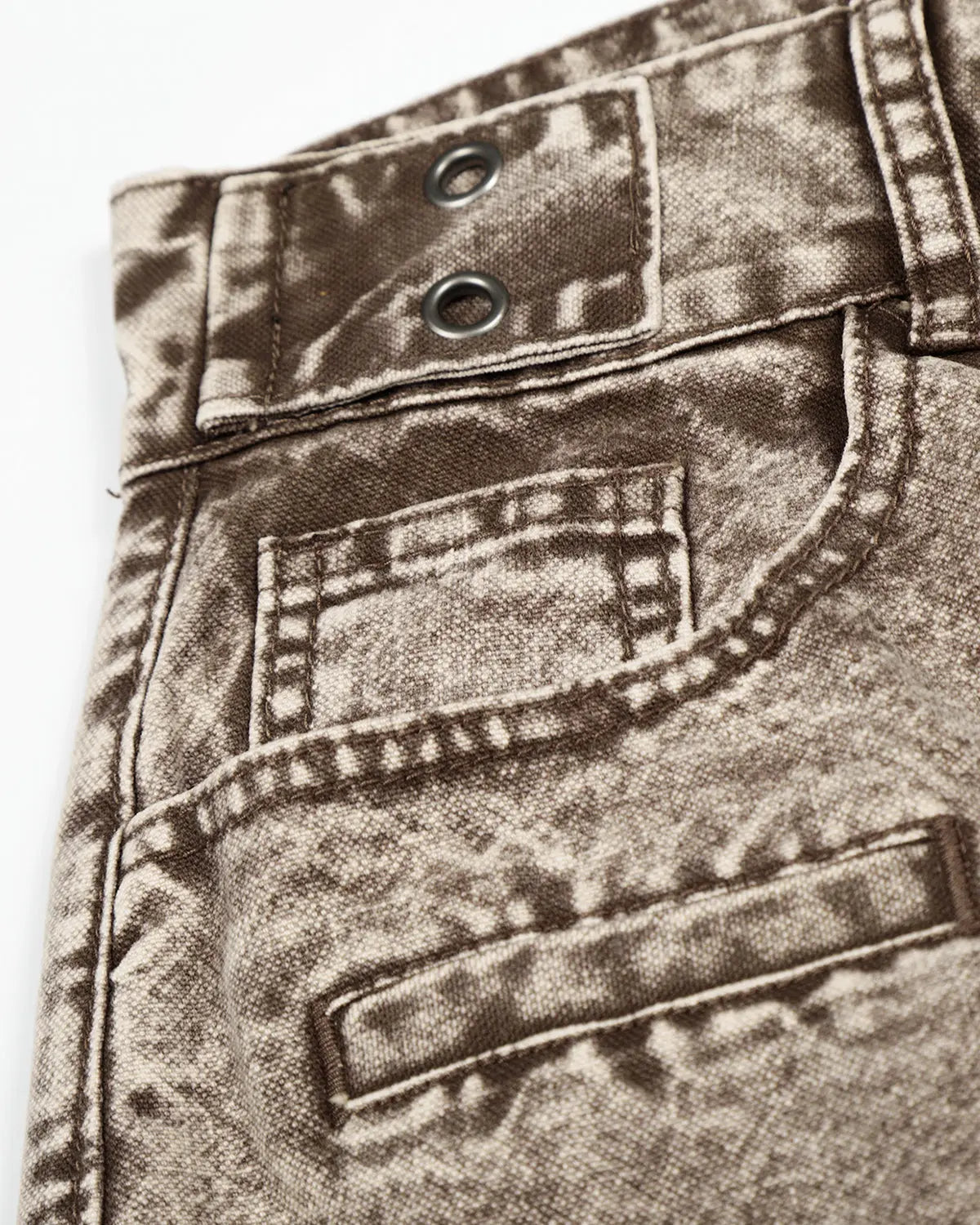 Retro washed wide-leg baggy jeans by Flation Streetwear, showing relaxed fit with faded denim and casual street style.