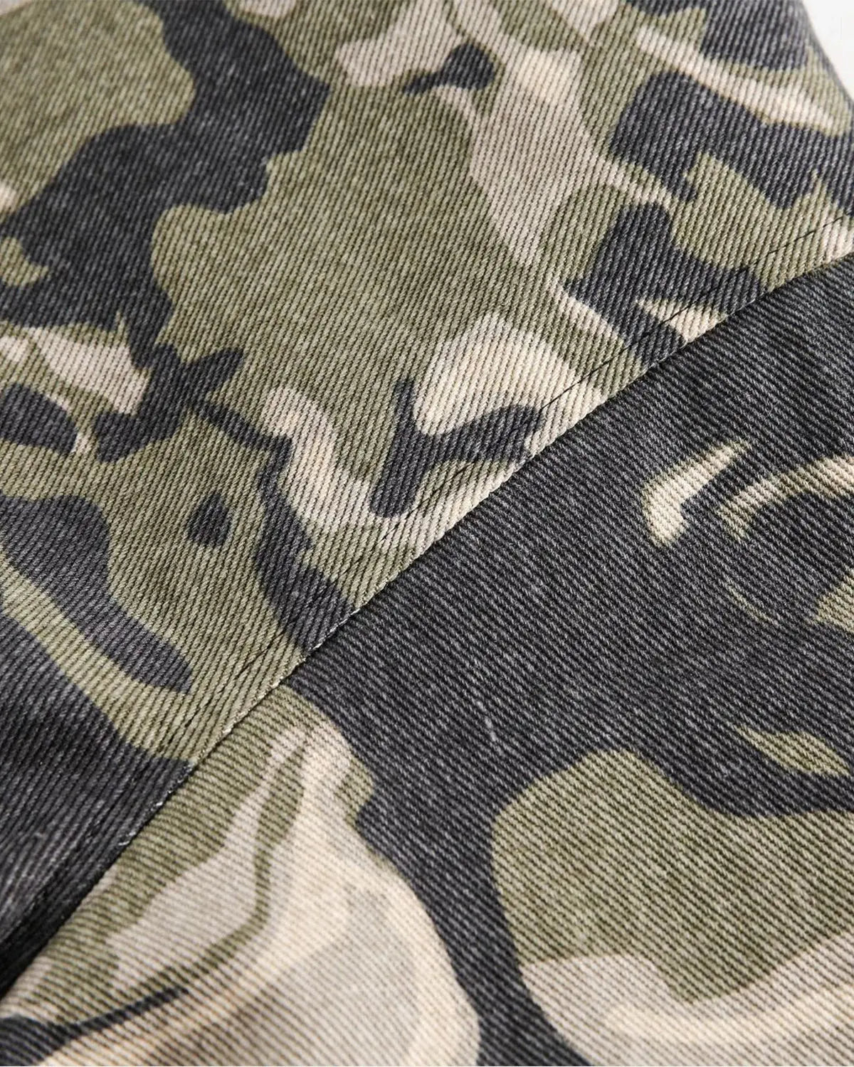 Camo faux fur padded hooded jacket by Flation Streetwear featuring a camo pattern and cozy fur-lined hood