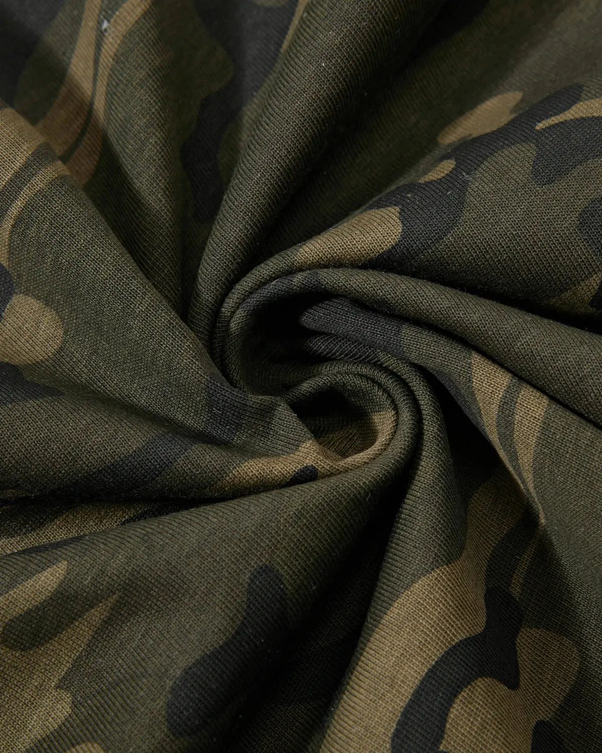 Camo Script Boxy T-Shirt by Flation Streetwear, featuring a camouflage pattern and bold script logo on a relaxed fit shirt.