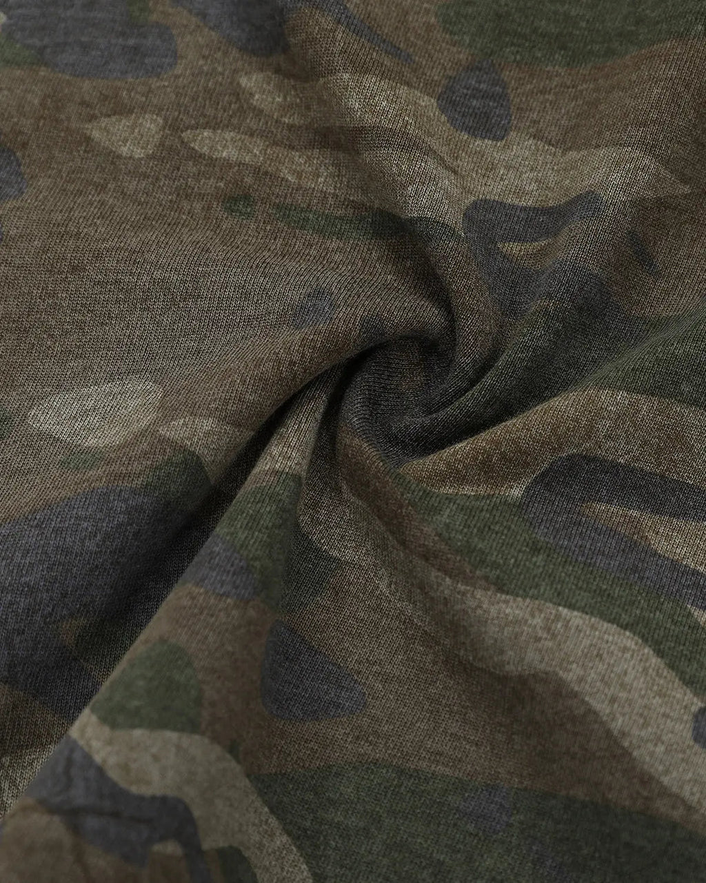 Vintage camo patch graphic T-shirt by Flation Streetwear featuring a bold camo design on soft cotton fabric.
