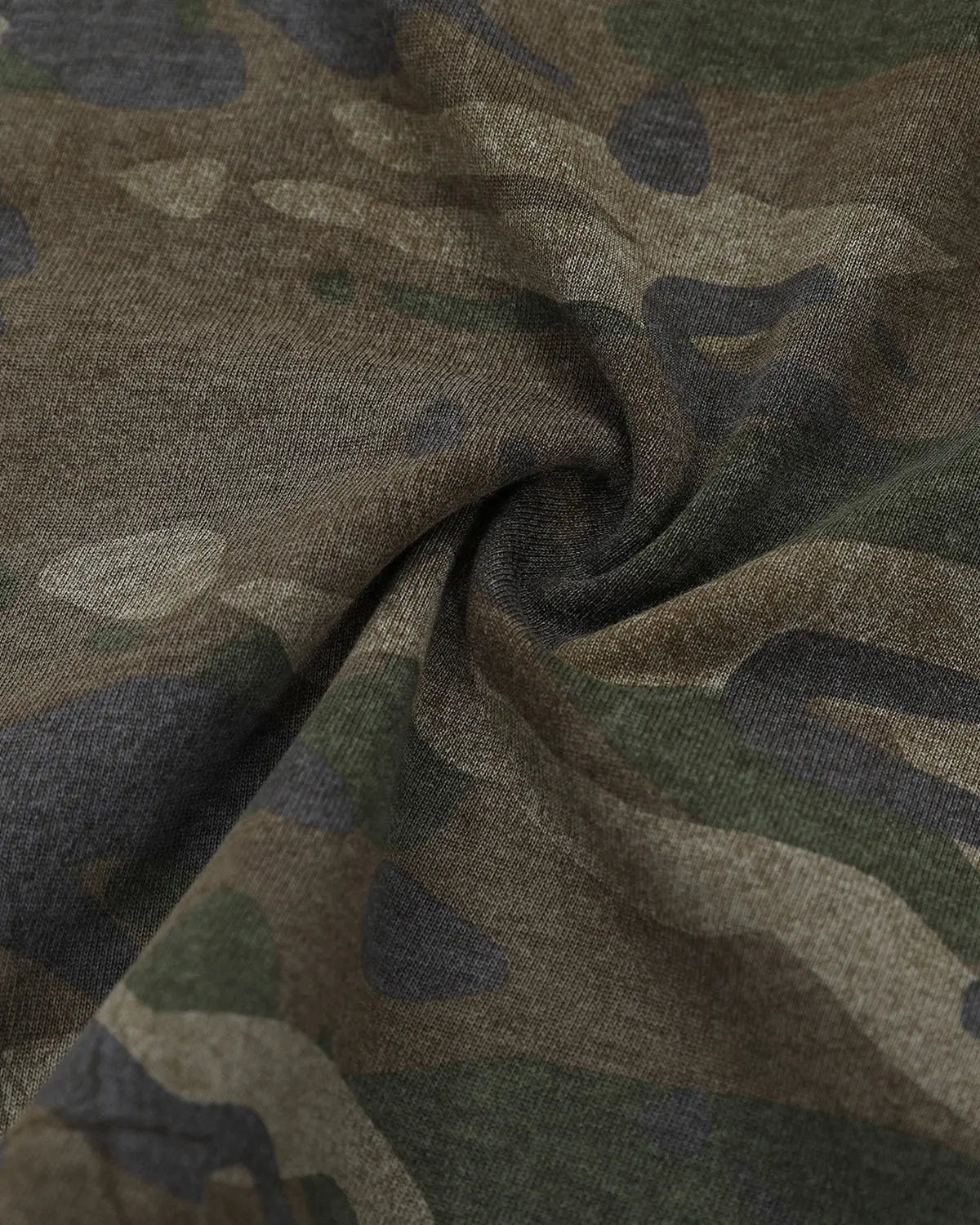 Vintage camo patch graphic T-shirt by Flation Streetwear featuring a bold camo design on soft cotton fabric.