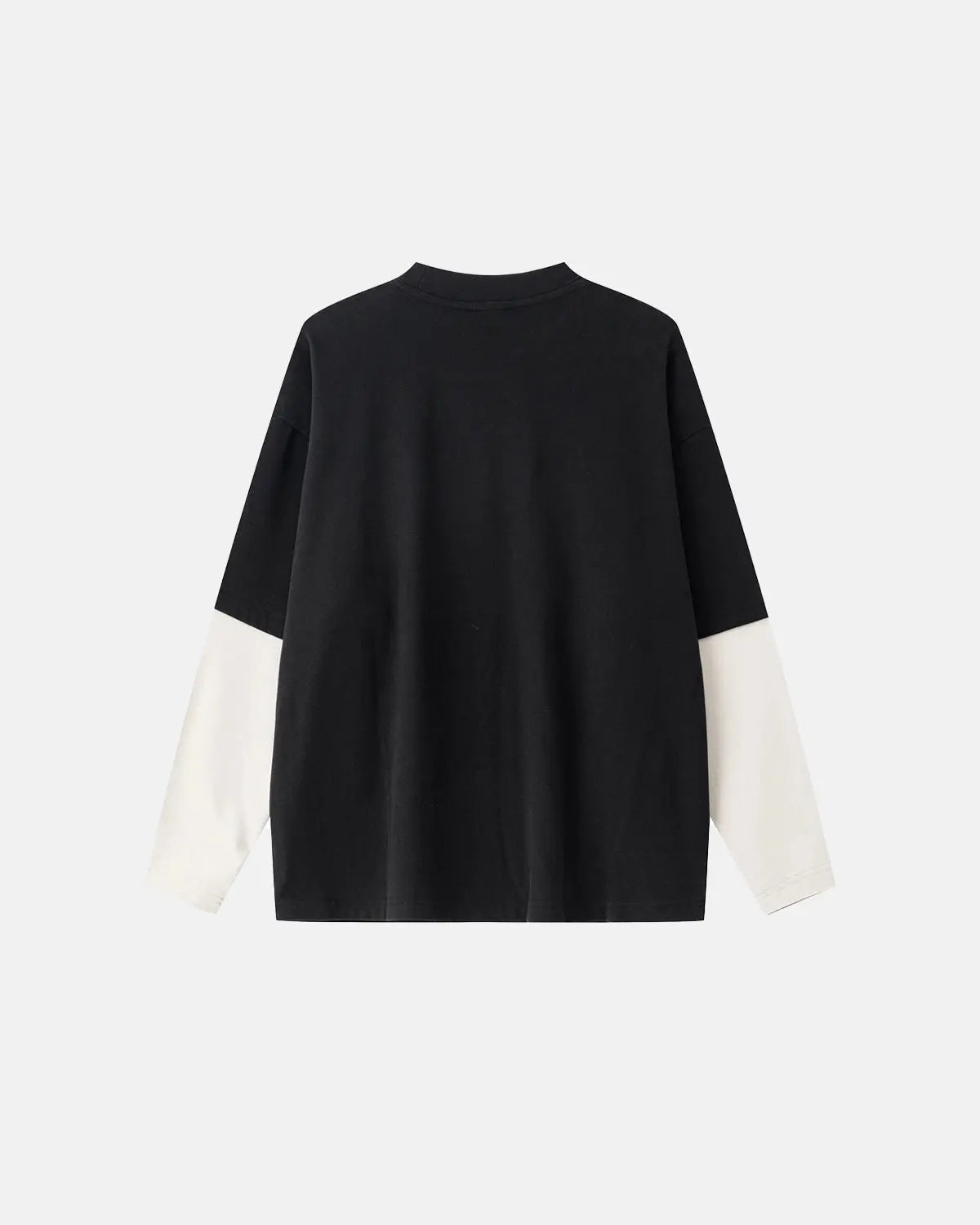 Color block long sleeve tee from Flation Streetwear, featuring bold color blocks and a comfortable fit.
