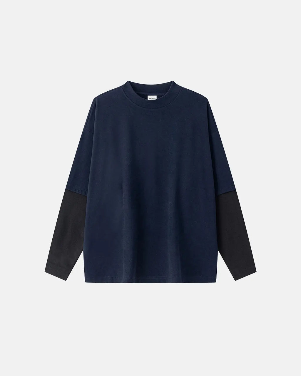 Color block long sleeve T-shirt by Flation Streetwear featuring bold color blocks and a comfortable fit.