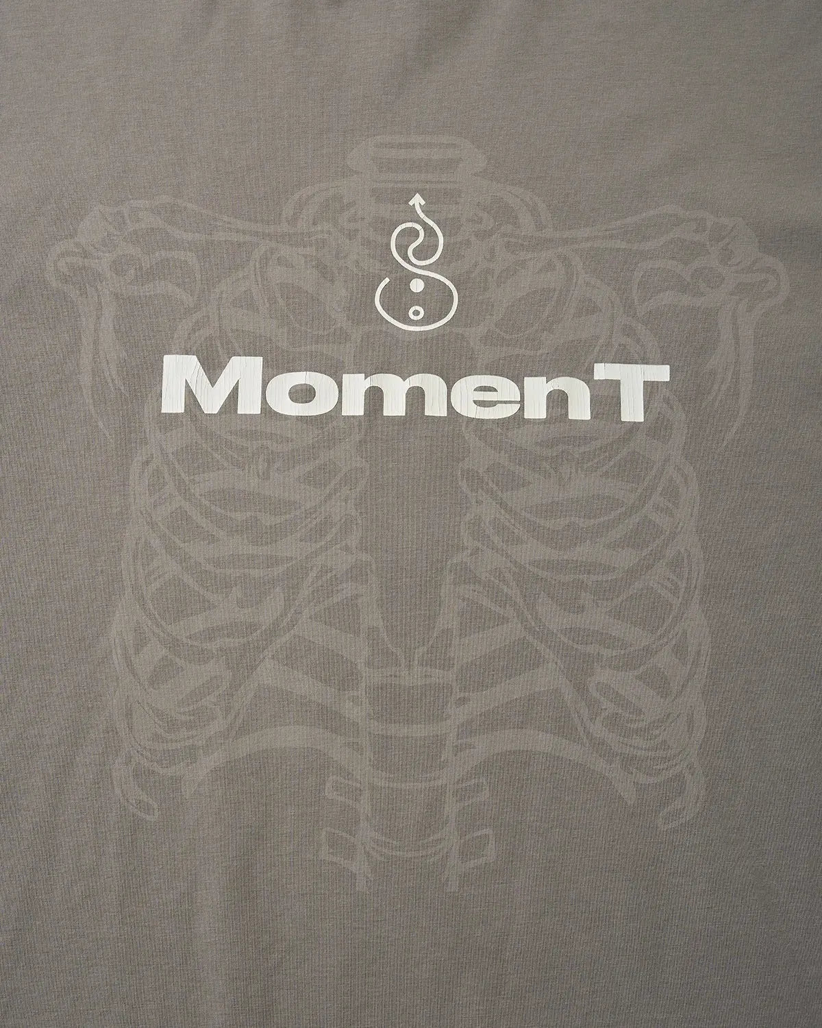 Cream white Flation Dual-Effect Graphic Heavyweight T-shirt with bold streetwear design on the front.