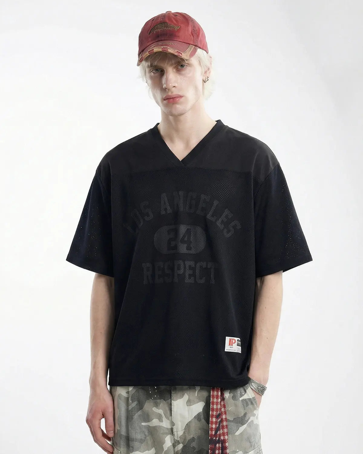 Flation 24 Graphic Mesh Basketball Jersey featuring bold streetwear design, lightweight mesh fabric, and vibrant graphic details.