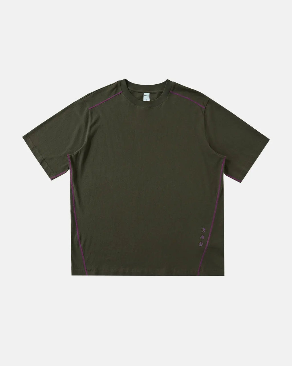 Dark coffee Flation breathable graphic activewear T-shirt with stylish streetwear design, ideal for active and casual wear.
