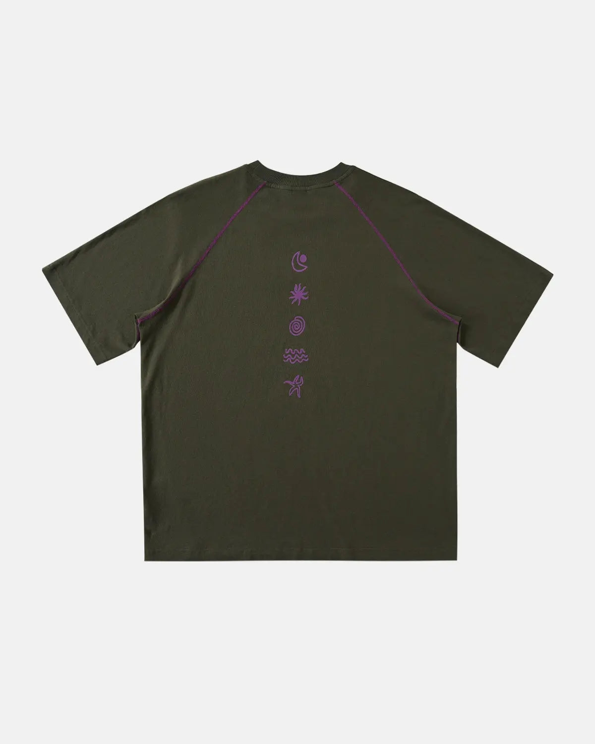 Dark coffee Flation breathable graphic activewear T-shirt featuring stylish streetwear design for athletic and casual wear.